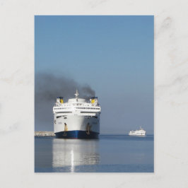 Zwei Fähren in Griechenland Postkarte