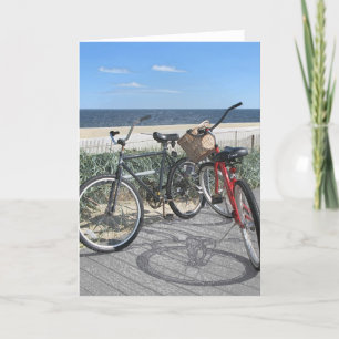 Zwei Fahrräder an der Promenade Jersey Shore Karte