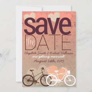 Zwei Fahrräder Süße Liebe Termin speichern Save The Date