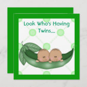 ZWEI FÄLLE IN EINER KLEINEN BABY-SCHOWANGERSCHAFT EINLADUNG (Vorne/Hinten)