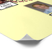 Zwei Familien Cream Fraktal Tree Foto Name Poster (Ecke)