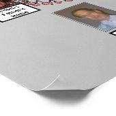 Zwei Familien Gray Fraktal Tree Foto Name Poster (Ecke)