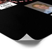 Zwei Familien Schwarzes Fraktal Tree Foto Name Pos Poster (Ecke)