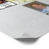 Zwei Familienbaumblüten-Foto | Name Poster (Ecke)