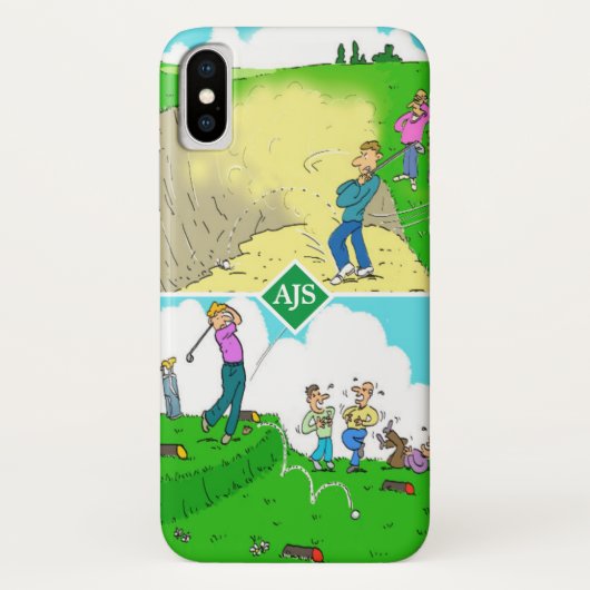 Zwei fantastische Golfer-Cartoon Case-Mate iPhone Hülle (Rückseite)