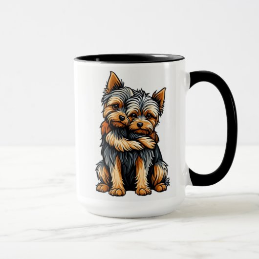 ZWEI FARBEN 15oz TASSE MIT ZWEI GRAFIKEN (Rechts)