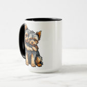 ZWEI FARBEN 15oz TASSE MIT ZWEI GRAFIKEN (Vorderseite Links)