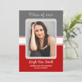 ZWEI FARBEN CUSTOM FOTO Abschluss Ankündigung (Stehend Vorderseite)