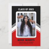 ZWEI FARBEN CUSTOM FOTO Abschluss Ankündigung (Vorderseite)