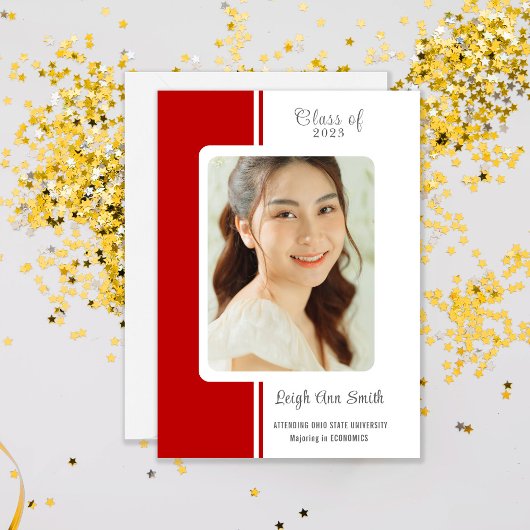 ZWEI FARBEN CUSTOM FOTO Abschluss Ankündigung