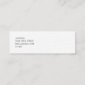 Zwei Farben Mini Visitenkarte (Rückseite)