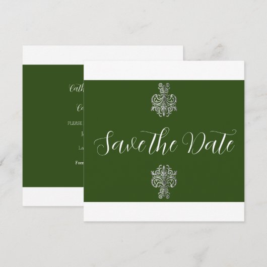 Zwei Farben Save The Date (Vorne/Hinten)