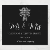 Zwei Farben Schaumweinetikett (Einzelnes Label)