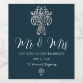 Zwei Farben Weinetikett (Einzelnes Label)