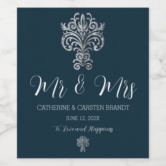 Zwei Farben Weinetikett (Einzelnes Label)