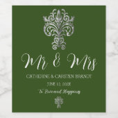 Zwei Farben Weinetikett (Einzelnes Label)