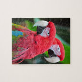 Zwei farbenfrohe Ara Papageien Puzzle (Horizontal)