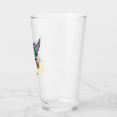 Zwei farbenfrohe Hovering Hummingbird Friends Cart Glas (Links)