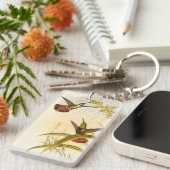 Zwei farbenfrohe Hummingbirds streben nach derselb Schlüsselanhänger (Vorderseite rechts)