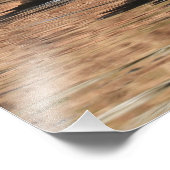 zwei farbenfrohe männliche Holzenten, die auf eine Fotodruck (Ecke)