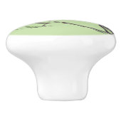 Zwei farbenfrohe Vögel Keramikknauf (Seitenansicht)