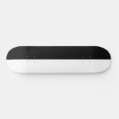 Zwei farbig gespaltene Farben halb schwarz und wei Skateboard (Horizontal)