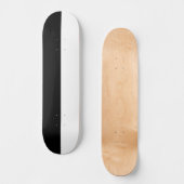 Zwei farbig gespaltene Farben halb schwarz und wei Skateboard (Vorderseite)
