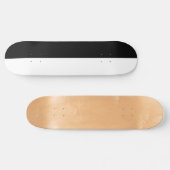 Zwei farbig gespaltene Farben halb schwarz und wei Skateboard (Horizontal)