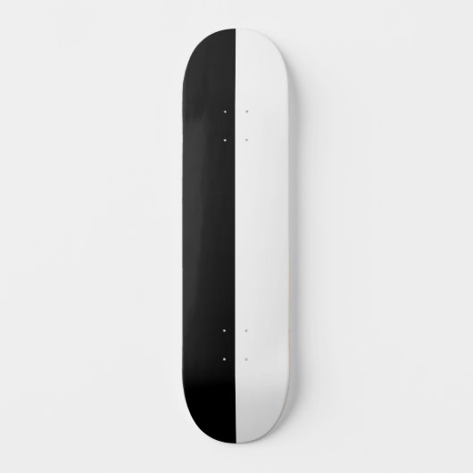 Zwei farbig gespaltene Farben halb schwarz und wei Skateboard (Vorderseite)