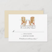 Zwei farbige Adirondack-Stühle UAWG RSVP Karte (Vorne/Hinten)