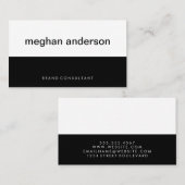 Zwei farbige Blockfarben Schwarz Visitenkarte (Vorne/Hinten)