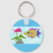 Zwei farbige Fische Schlüsselanhänger (Vorderseite)