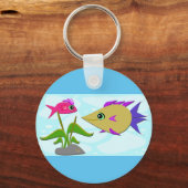 Zwei farbige Fische Schlüsselanhänger (Vorderseite)