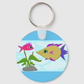 Zwei farbige Fische Schlüsselanhänger (Rückseite)