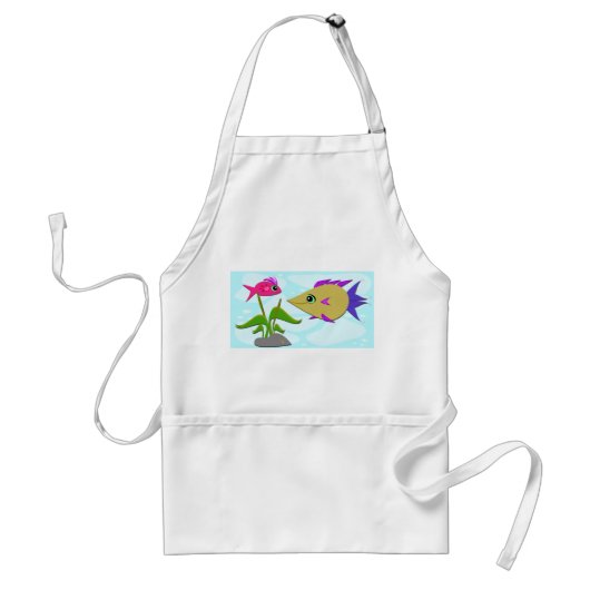 Zwei farbige Fische Schürze (Vorne)