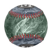 Zwei farbige Marmor-Monogramm - Wählen Sie Ihre Fa Baseball (Rückseite)