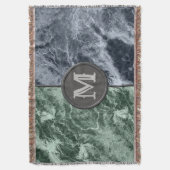 Zwei farbige Marmor-Monogramm - Wählen Sie Ihre Fa Decke (Vorderseite Vertikal)