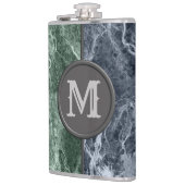 Zwei farbige Marmor-Monogramm - Wählen Sie Ihre Fa Flachmann (Links)