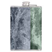 Zwei farbige Marmor-Monogramm - Wählen Sie Ihre Fa Flachmann (Rückseite)