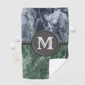 Zwei farbige Marmor-Monogramm - Wählen Sie Ihre Fa Golfhandtuch (Insitu)
