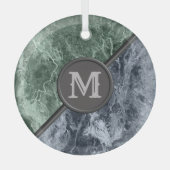 Zwei farbige Marmor-Monogramm - Wählen Sie Ihre Fa Ornament Aus Glas (Vorderseite)