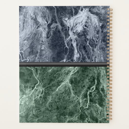 Zwei farbige Marmor-Monogramm - Wählen Sie Ihre Fa Planer (Rückseite)