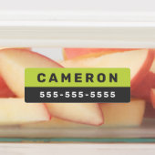 Zwei farbige Namen und Telefonnummer wasserdicht Etiketten (Befestigt)