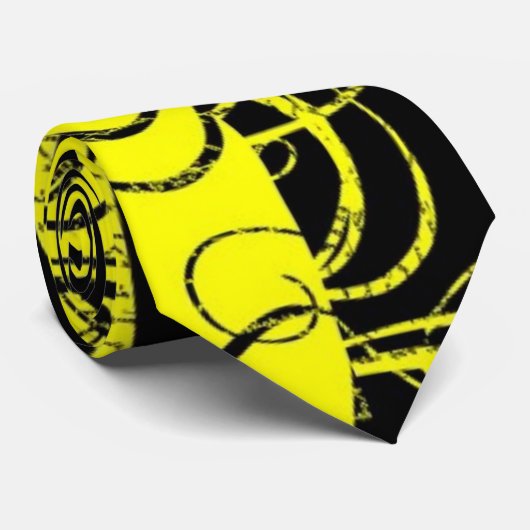 Zwei farbige, schwarz wirbelnde Krawatte (Gerollt)