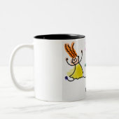 Zwei farbige Tasse mit Cartoon-Kinderdesign. (Links)