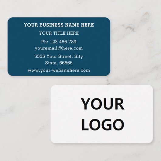 Zwei farbige Visitenkarten mit Logo - Farbe auswäh Visitenkarte (Vorne/Hinten)