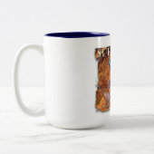 Zwei FarbTasse mit blauem Frosch Zweifarbige Tasse (Links)