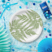 Zwei Farn-Wedel-Silhouette Pappteller (Party)