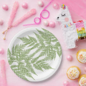 Zwei Farn-Wedel-Silhouette Pappteller (Party)