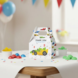 Zwei Fast 2. Geburtstag Kinder Racing Cars Name Ge Geschenkschachtel